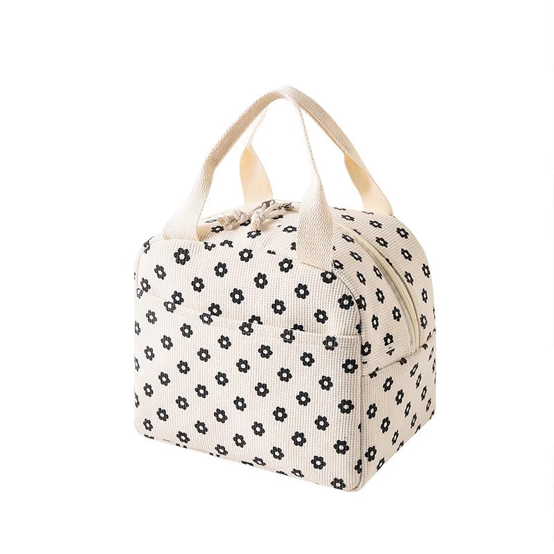Fancy Corduroy Lunch Bag Student Office Lunch Box Thermal Insulation Bag Waterproof Portable Portable Cute Meal Bag Ice Baga-Dh