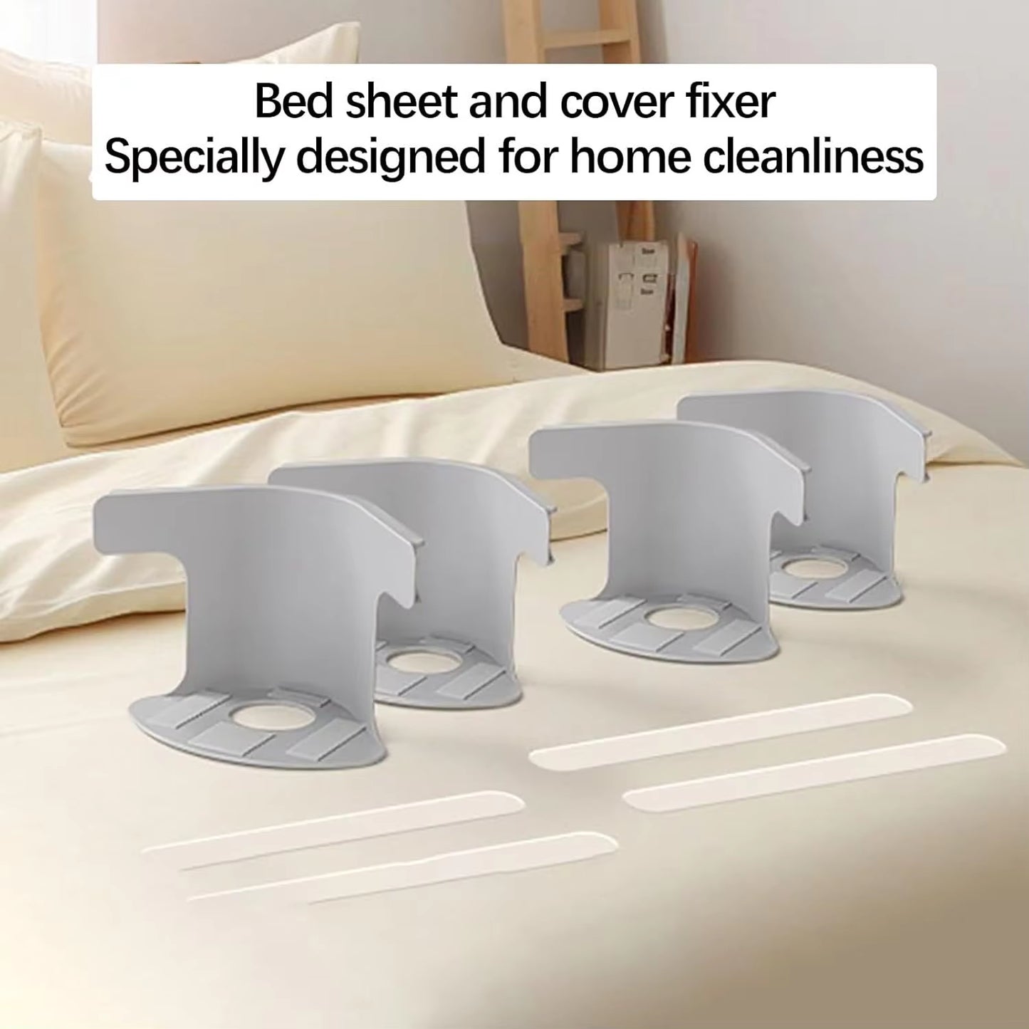 Heavy Duty Bed Sheet Grippers - 4 Pack Non-Slip Mattress Straps for All Sizes