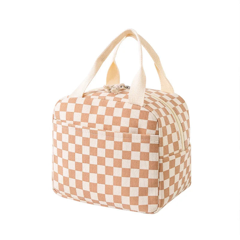 Fancy Corduroy Lunch Bag Student Office Lunch Box Thermal Insulation Bag Waterproof Portable Portable Cute Meal Bag Ice Baga-Dh