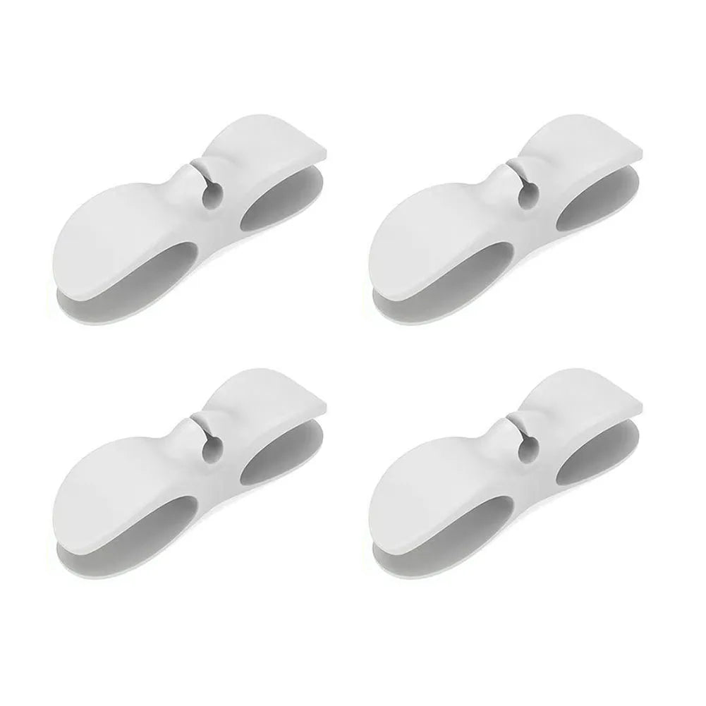 Self-Adhesive Power Cord Organizer - Durable Rubber Cable Holder for Home & Office