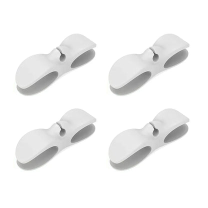 Self-Adhesive Power Cord Organizer - Durable Rubber Cable Holder for Home & Office