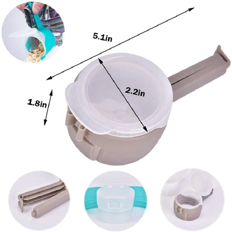 Snack Sealing Clip Fresh Keeping Sealer Clamp Plastic Helper Food Saver Travel Kitchen Gadgets Seal Pour Food Storage Bag Clip