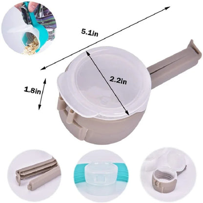 Snack Sealing Clip Fresh Keeping Sealer Clamp Plastic Helper Food Saver Travel Kitchen Gadgets Seal Pour Food Storage Bag Clip