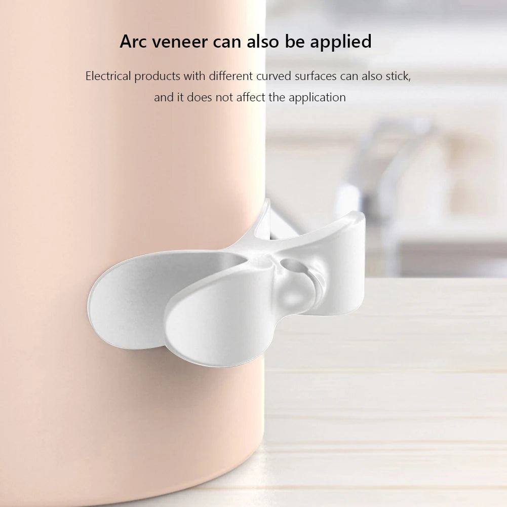 Self-Adhesive Power Cord Organizer - Durable Rubber Cable Holder for Home & Office