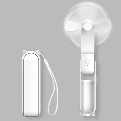 Portable Mini Fan, USB Rechargeable, 3-Speed Adjustable, Foldable Handheld Fan, Suitable for Women, Travel, Outdoor Use