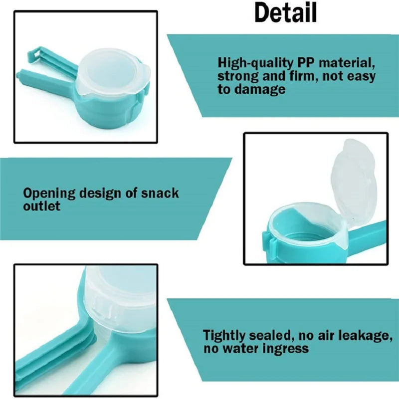 Snack Sealing Clip Fresh Keeping Sealer Clamp Plastic Helper Food Saver Travel Kitchen Gadgets Seal Pour Food Storage Bag Clip