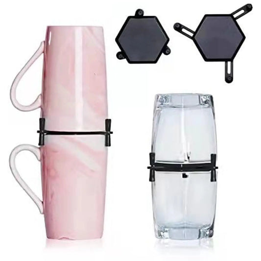 6Pcs Coffee Mug Holder Adjustable Drinkware Stacker Organizer Stackable Coffee Cup Organizer Kitchen Cup Storage Organizer for C