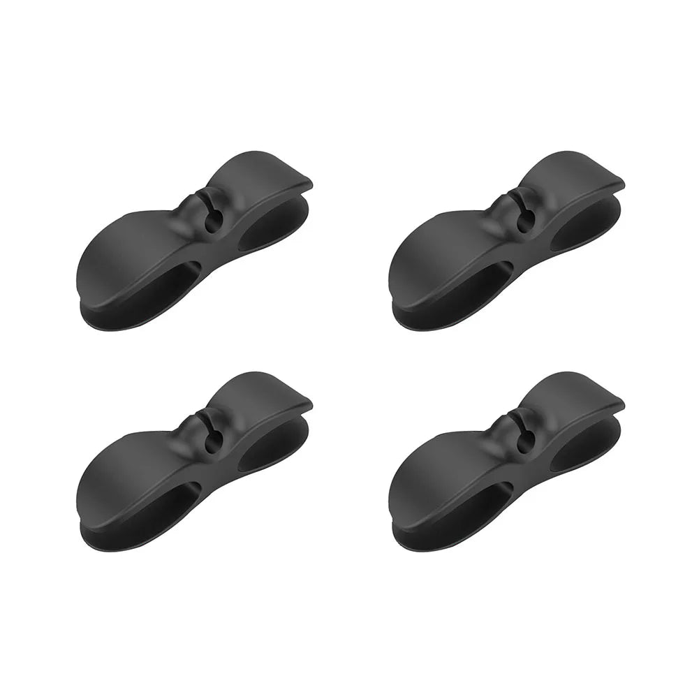 Self-Adhesive Power Cord Organizer - Durable Rubber Cable Holder for Home & Office
