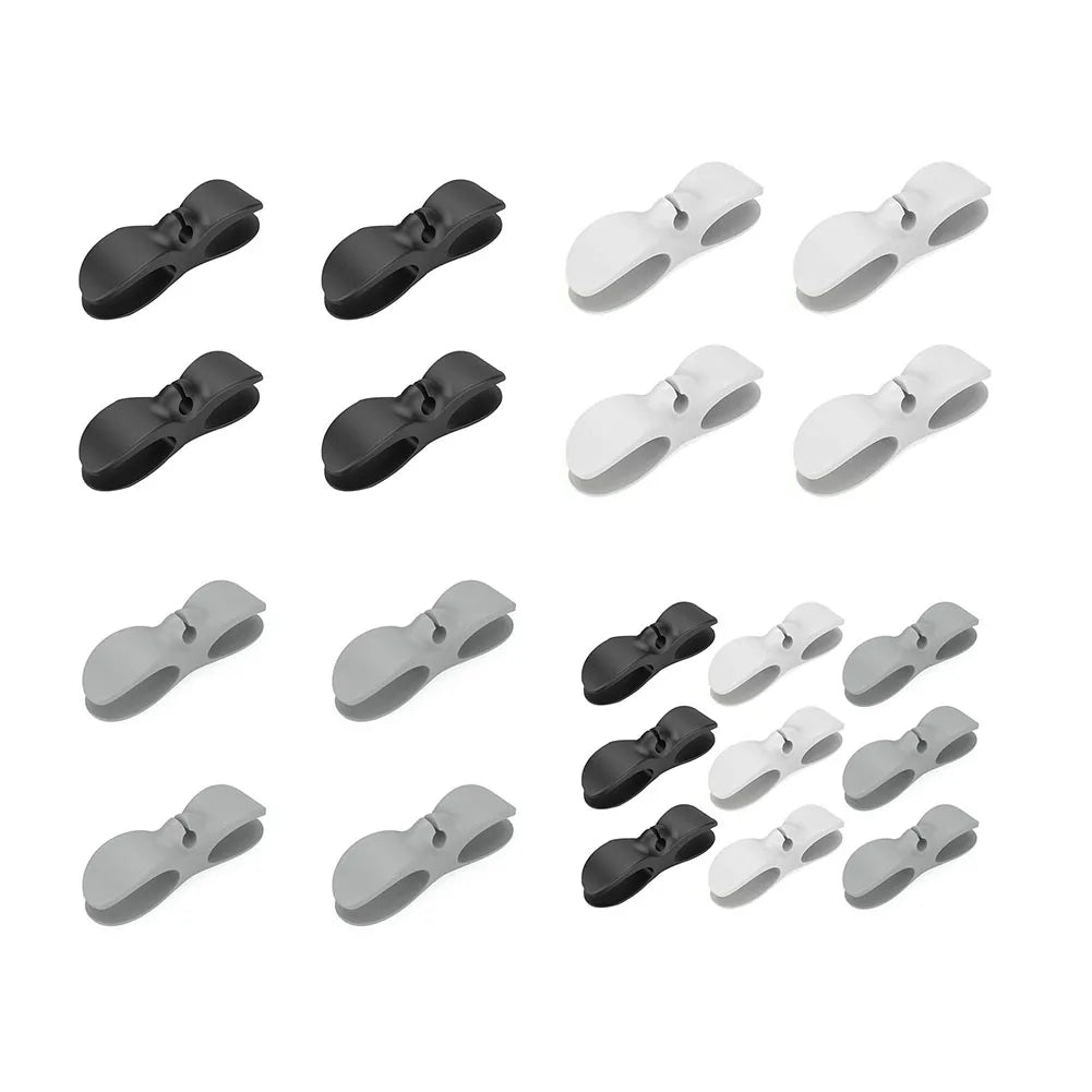 Self-Adhesive Power Cord Organizer - Durable Rubber Cable Holder for Home & Office