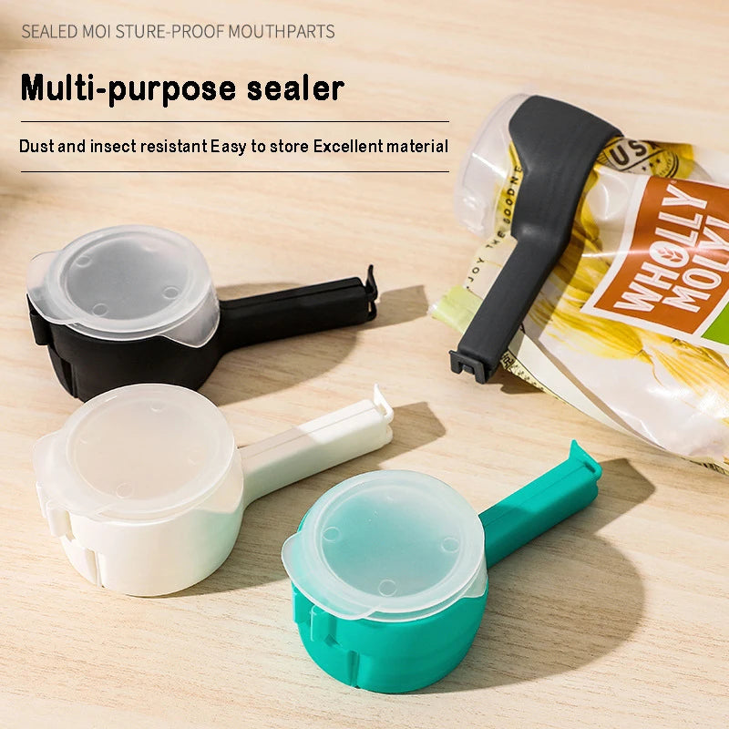 Snack Sealing Clip Fresh Keeping Sealer Clamp Plastic Helper Food Saver Travel Kitchen Gadgets Seal Pour Food Storage Bag Clip