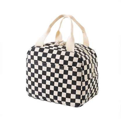 Fancy Corduroy Lunch Bag Student Office Lunch Box Thermal Insulation Bag Waterproof Portable Portable Cute Meal Bag Ice Baga-Dh