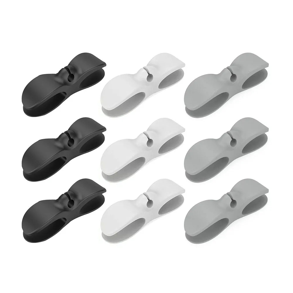 Self-Adhesive Power Cord Organizer - Durable Rubber Cable Holder for Home & Office