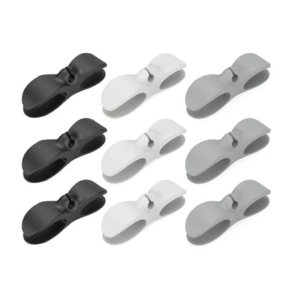Self-Adhesive Power Cord Organizer - Durable Rubber Cable Holder for Home & Office