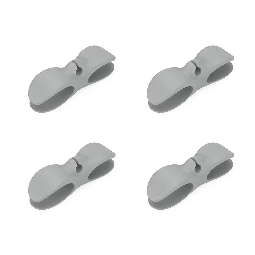 Self-Adhesive Power Cord Organizer - Durable Rubber Cable Holder for Home & Office