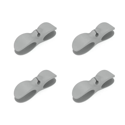 Self-Adhesive Power Cord Organizer - Durable Rubber Cable Holder for Home & Office