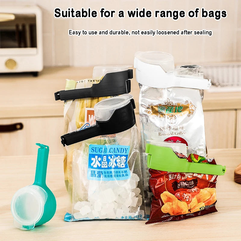 Snack Sealing Clip Fresh Keeping Sealer Clamp Plastic Helper Food Saver Travel Kitchen Gadgets Seal Pour Food Storage Bag Clip